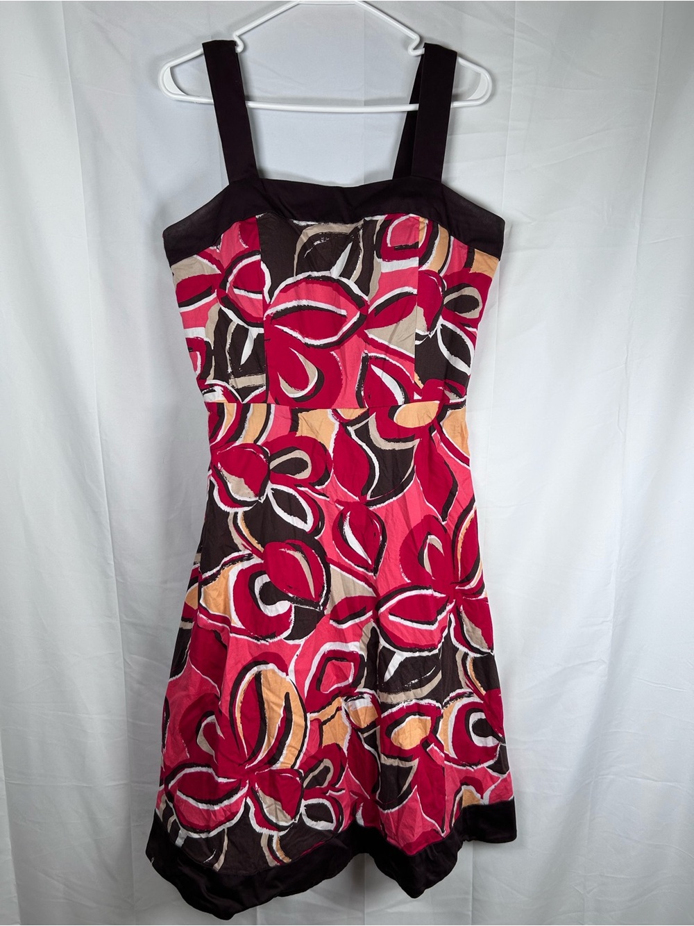 R&K Originals Fit & Flare Midi Dress Women’s Size 14 Brown Red